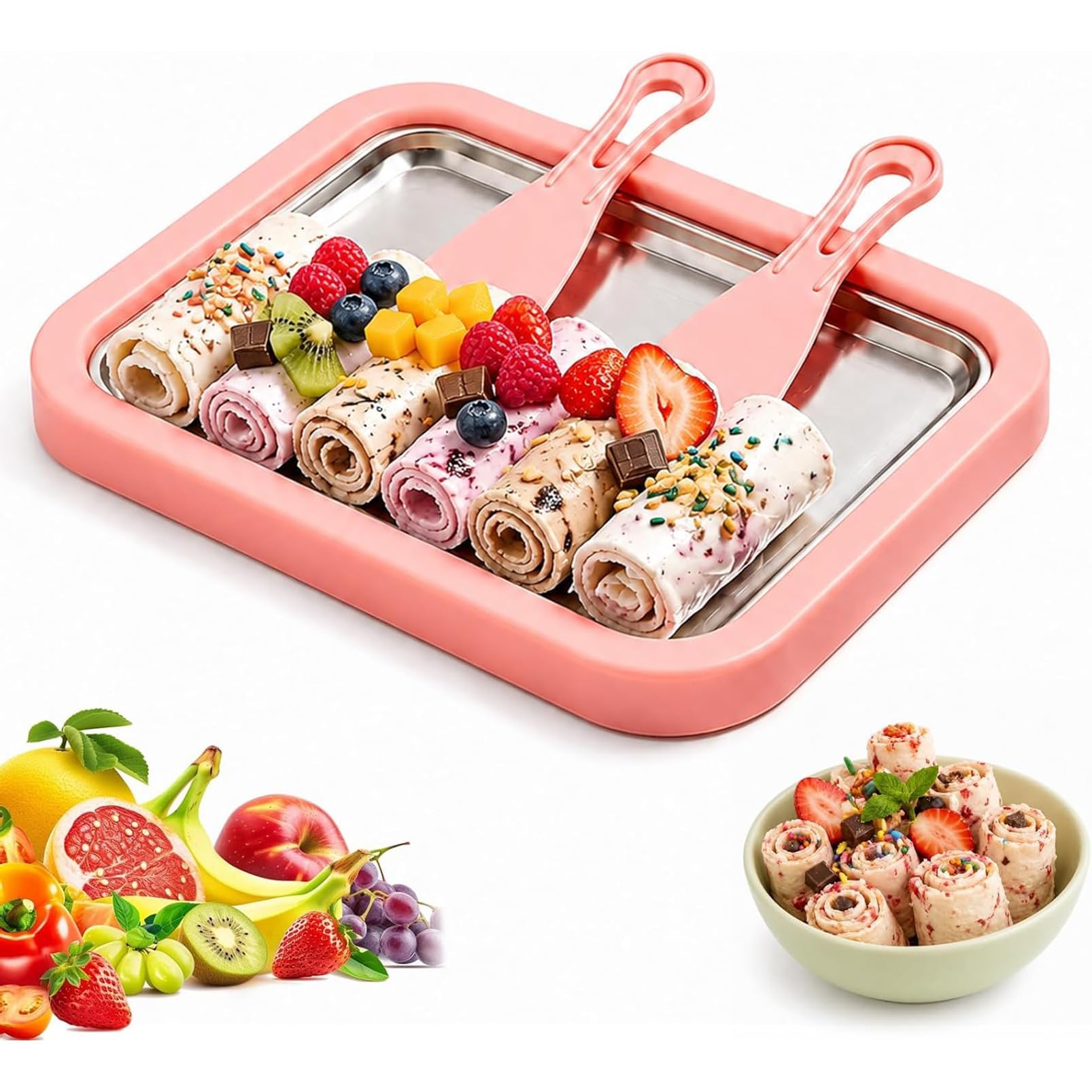 Placa de helado en rollo para postres DIY en fiestas infantiles