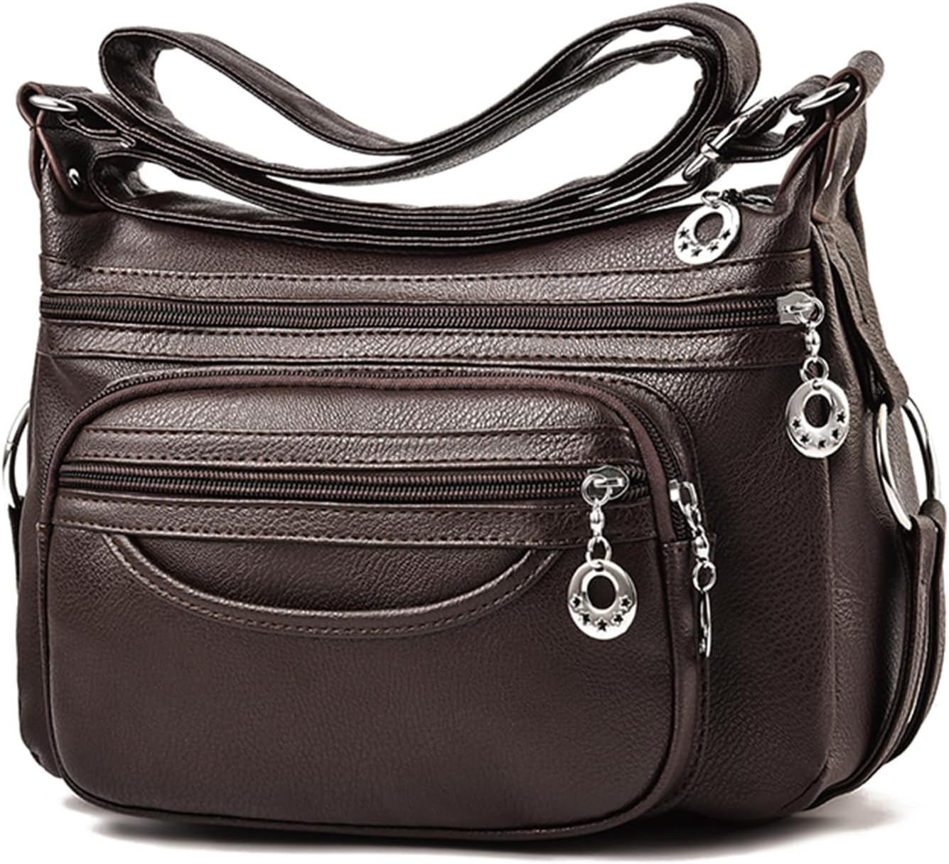 Crossbody Bags for Women Travel,Trendy Vegan Leather Multi Pocket Ladies Handbags,Shoulder Purses,Gifts For Women - Image 8