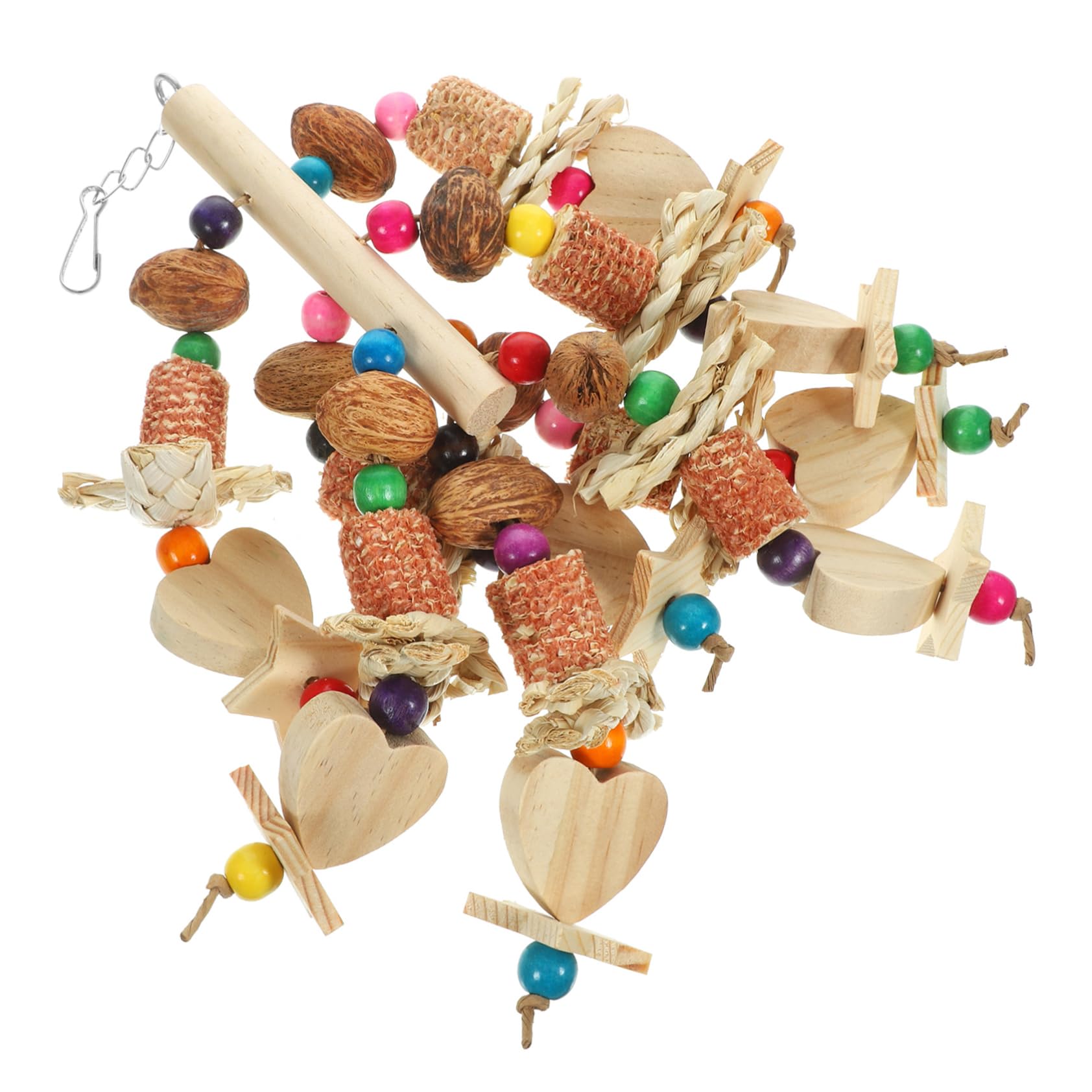 Kauspielzeug Zugspielzeug Holzspielset Holzspielzeug Vogelschredderspielzeug Vogelspielzeug Vogelpapageienspielzeug Vogelschaukel Hängendes Vogelspielzeug Maiskolben Die Schaukel P