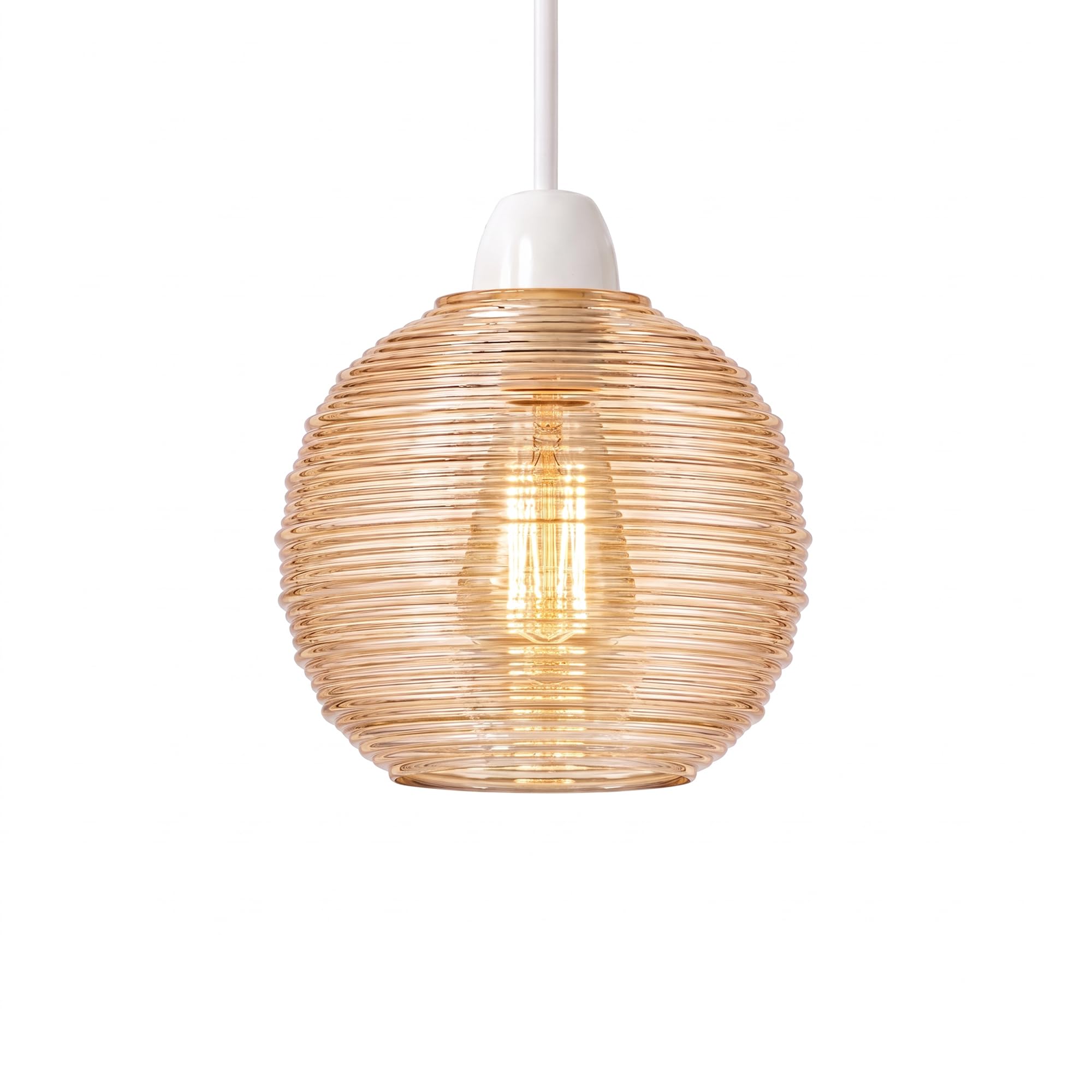 13cm Amber Glass Lamp Shade Pendant Light Replacement Shade