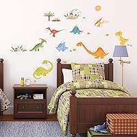 Vista 7 de DECOWALL WL2-1505N - Calcomanías de pared de dinosaurios para niños, calcomanías de pared extraíbles para niños, guardería, dormitorio, sala de estar