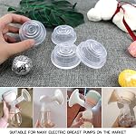 4Pcs 40MM Diaphragmes de pompe à sein de remplacement Portable Pompe à sein Silicone Diaphramm Boucliers de la pompe à poitrine électrique Accessoires,Clear