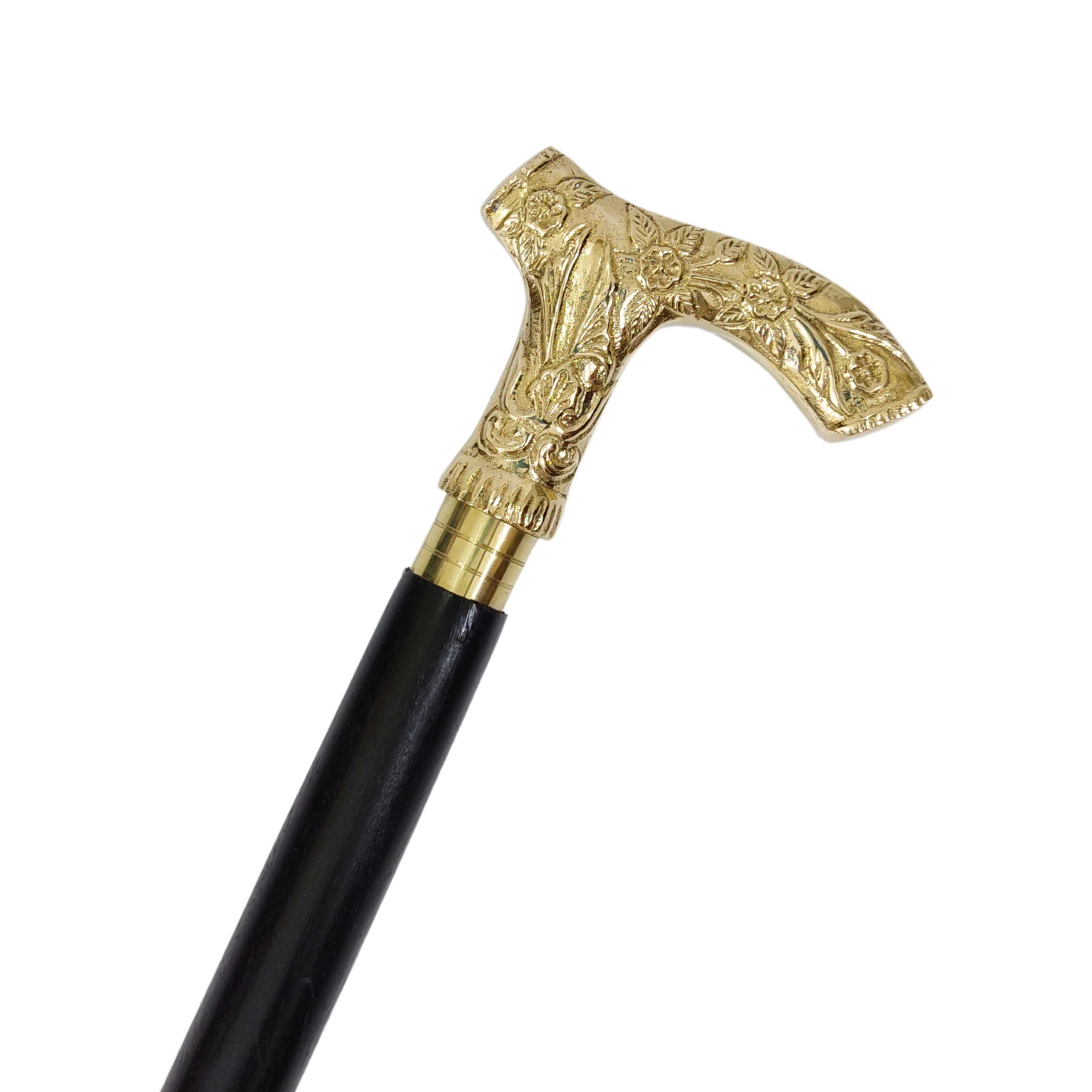 Marmadecor Unisex Wooden Walking Cane with Brass Handle – Elegant, Foldable Walking Stick for Support | Wooden Material | Brown Colour | 37 Inches | with Black Stick (B0DHVZ46NW) Amazon Price History, Amazon Price Tracker