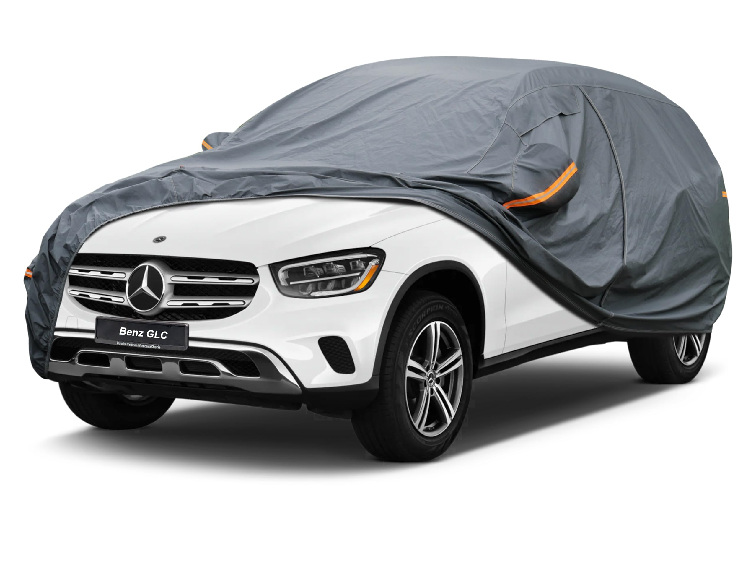 GUNHYI Premium Car Cover Custom Fit Mercedes-Benz GLC 300 350e (2016-2026), 16 Layers Heavy Duty Car Cover Waterproof All Weather with Zipper Door for Sun Rain Snow Dust Uv Protection