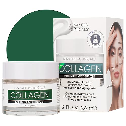 Advanced Clinicals Crema de colágeno hidratante facial multielevaciĂłn que refuerza y suaviza las lĂneas finas la piel flácida y las arrugas LociĂłn Advanced Clinicals Crema de colágeno hidratante facial multielevaciĂłn que refuerza y suaviza las lĂneas finas la piel flácida y las arrugas LociĂłn