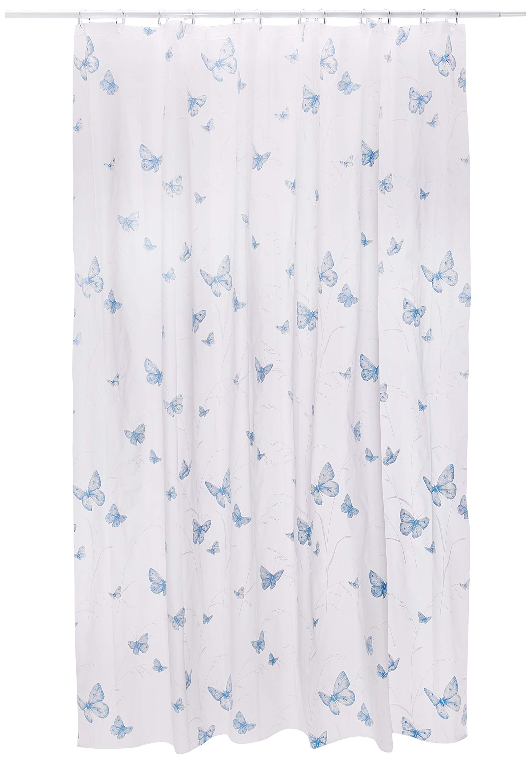 Spirella Lifestyle Plastic Curtain – Paper TaubenbLAU 180 1131627, White, Standard