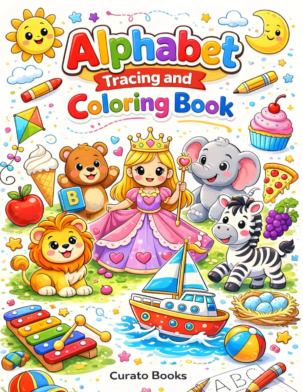 ABC Letter Tracing and Coloring Book for Toddlers Ages 2–4: Learn to Write Uppercase & Lowercase Letters, Trace Words, and Practice Letter Recognition ... for Preschool & Kindergarten Readiness