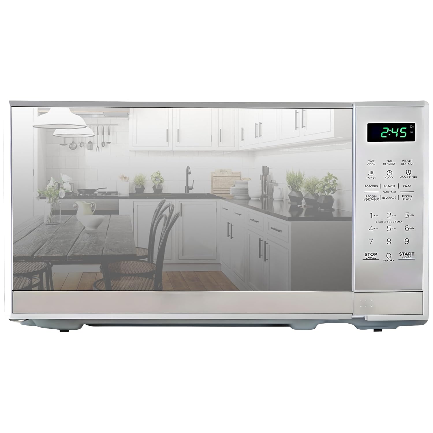Total Chef 0 7 Cu Ft Microwave Oven Compact Countertop Microwave Small Stainless Steel Kitchen Appliance with Digital