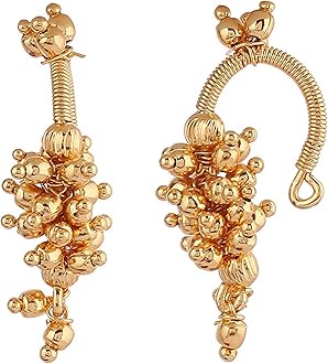 VAMA FASHIONS Traditional Maharashtrian Style Clip on Pressing Bugdi Upper Earring Ear Cuff For Women & Girls