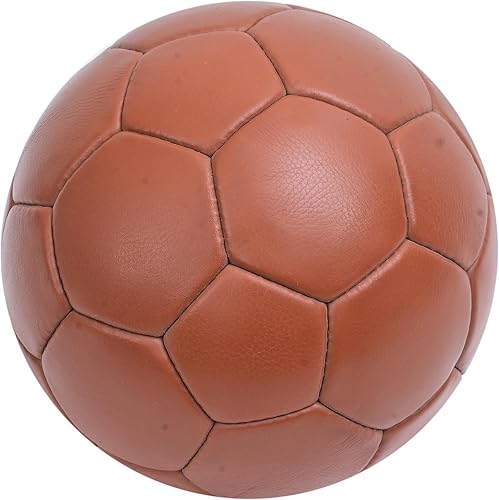 Miniatura 7 de Balón de fútbol Tamaño 5 Cuero antiguo Vintage Marrón Claro Pelota