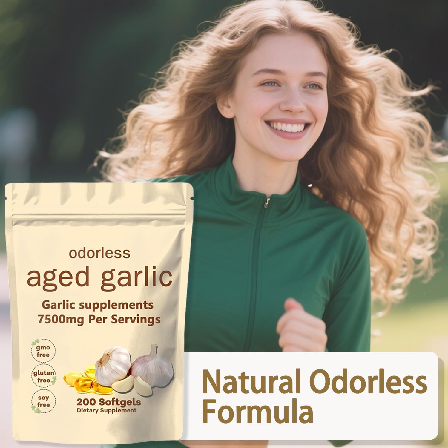 Aged Garlic Extract Supplement - 7500mg Odorless Organic Garlic for Heart & Immune Support, Non-GMO, 200 Count Vegetarian Softgels - Image 6