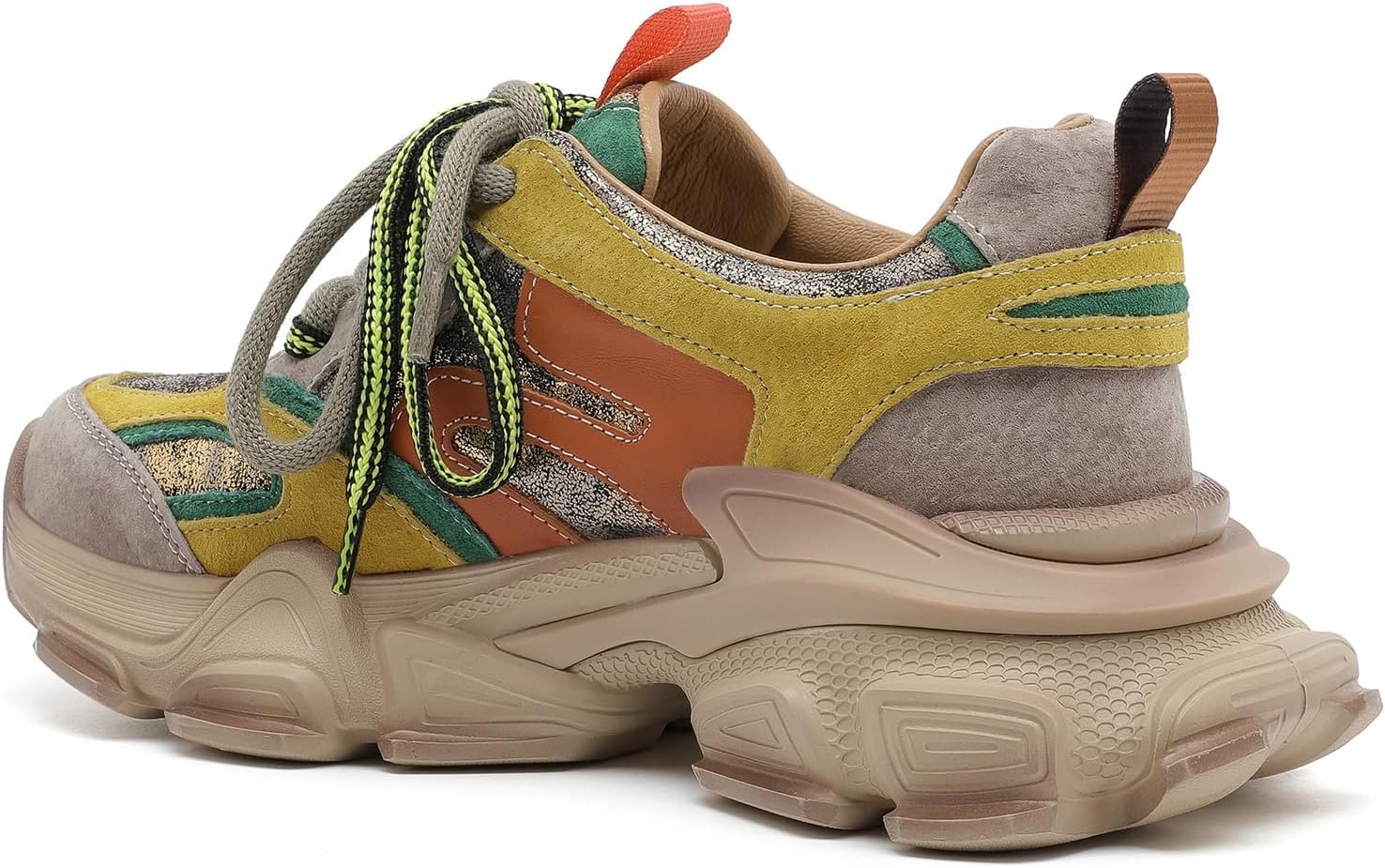 Women's Chunky Platform Comfort Orthopedic Wedge Walking Shoes Fashion Lace Up Casual Non-Slip Running Shoes - Image 3