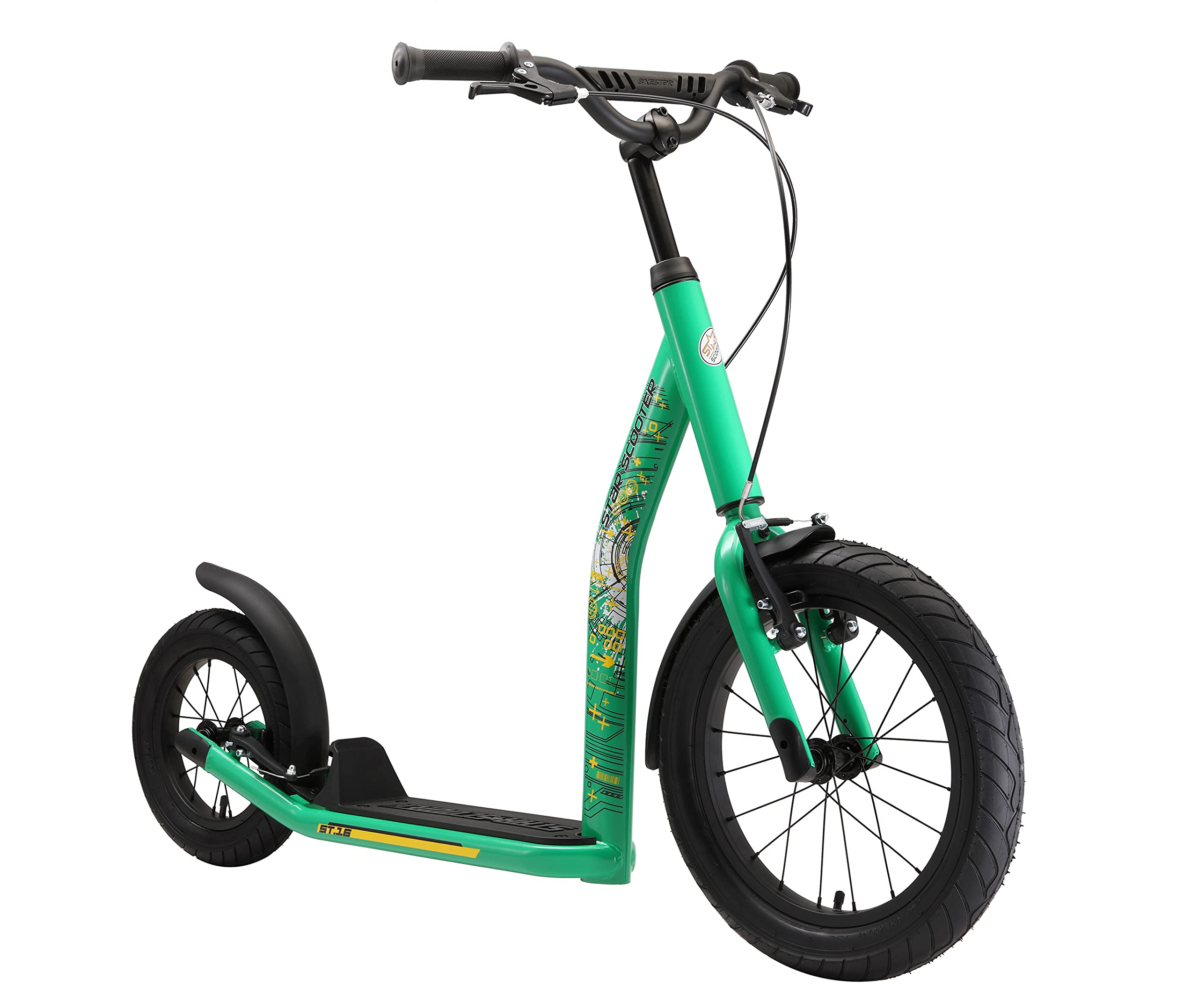 STAR SCOOTER Kinder Tret Roller ab 8 Jahre | City Kick Scooter Luftreifen Höhenverstellbar 16 Zoll New Gen