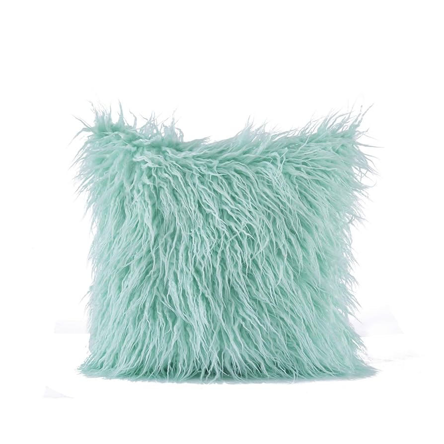 Amazon.co.jp: クッションカバー ロングファー フェイクファー