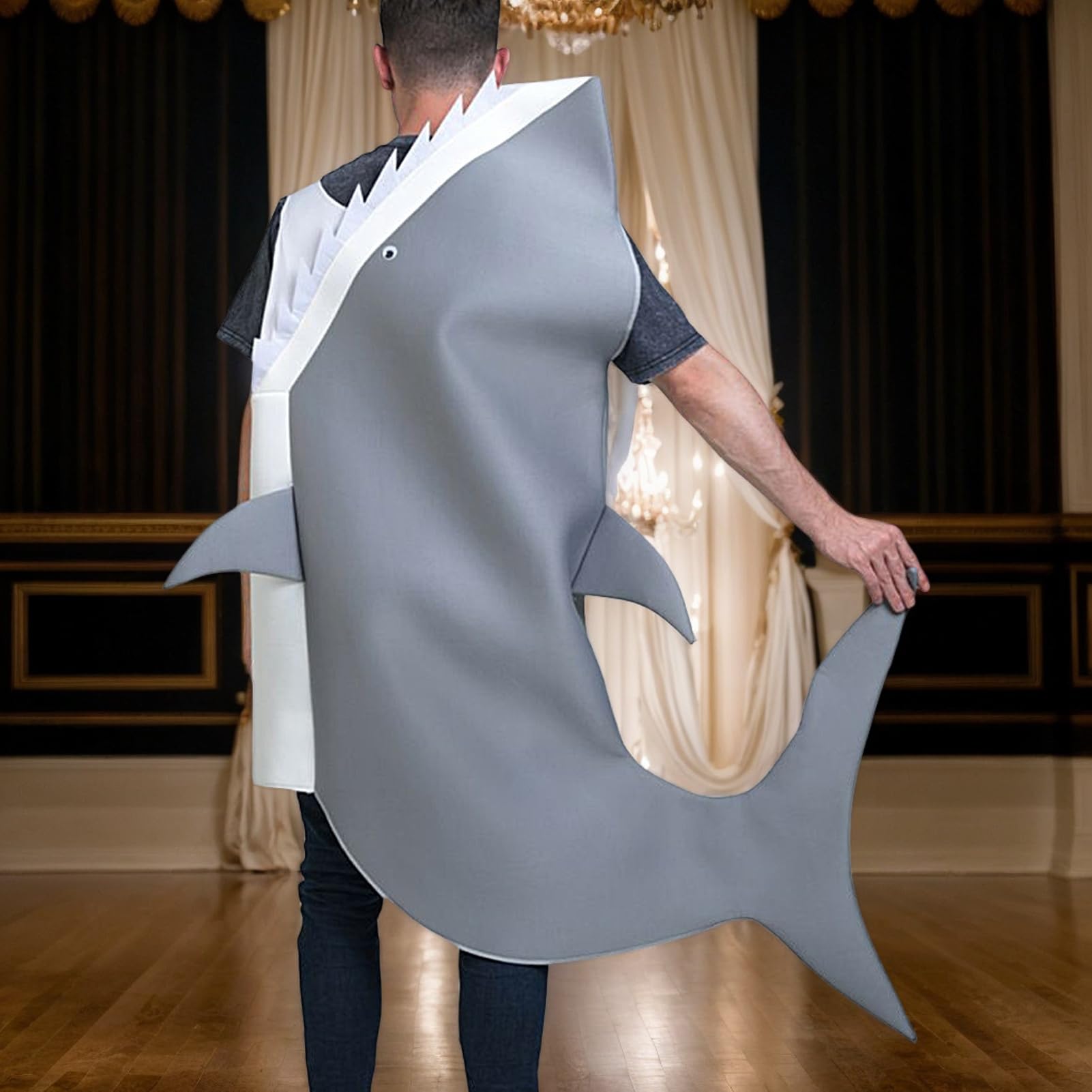 Kostium Rekina Dla Dorosłych Kostium Cosplay Sceniczny Dla Dorosłych | Szalone Przebieranki Regulowane Akcesoria Na Urodziny Zabawę