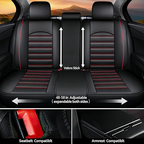 Miniatura 3 de ROBECCHI Fundas de asiento de automóvil para Nissan Frontier 1998-2023, 5 fundas de asiento impermeables, de piel sintética, fundas de asiento