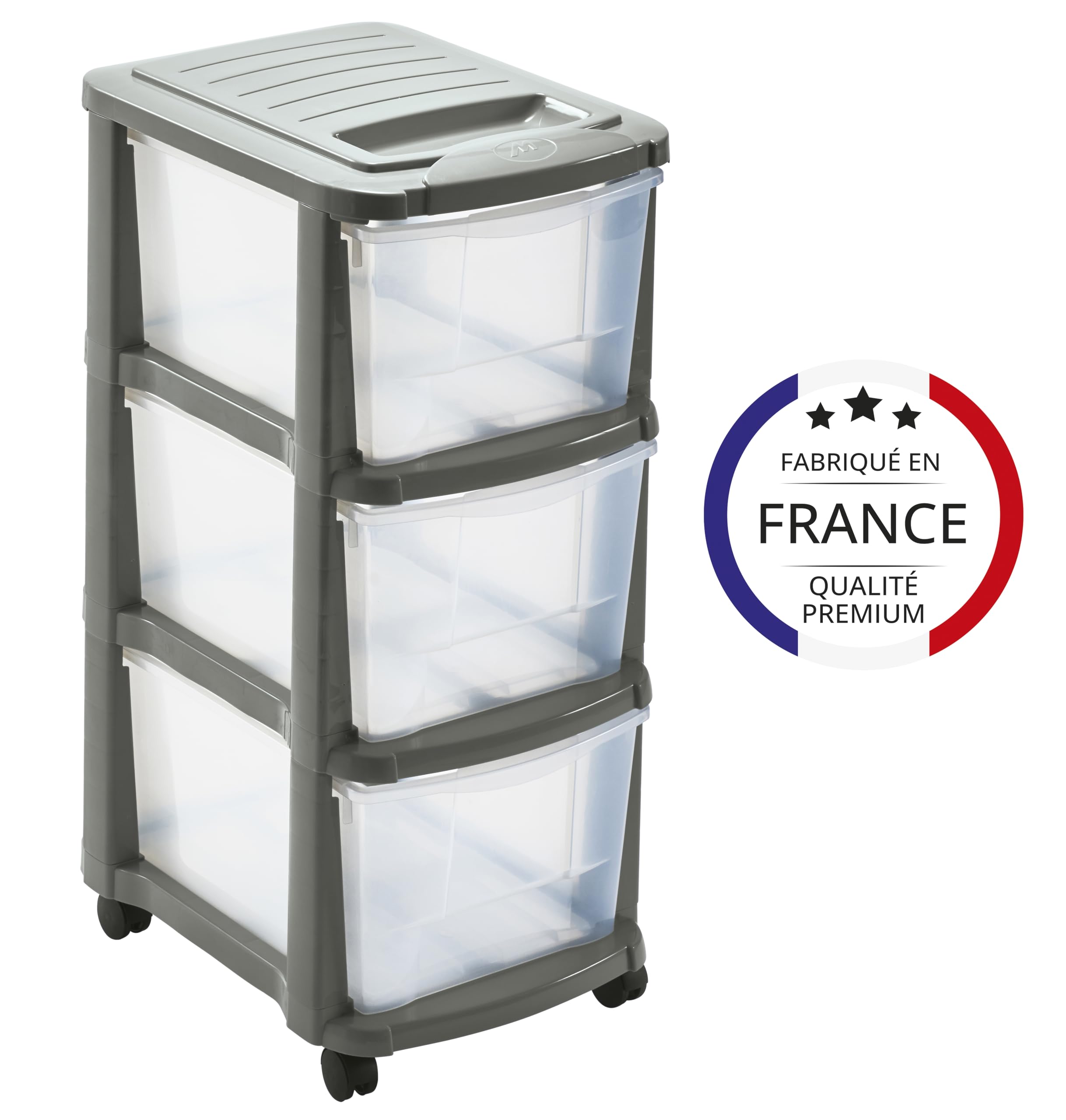 M home by Mazzei Mondex PLS6240, Gris Sable, 29,5 x 39 x 65 cm