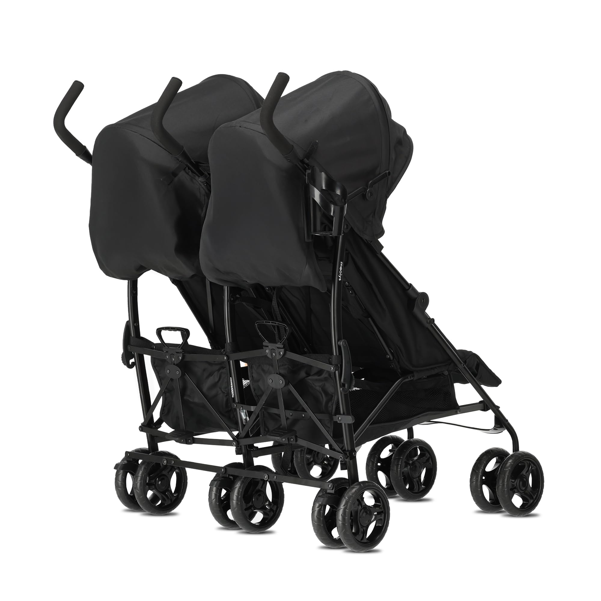 Miles Kinderwagen Buggy 2 in 1 - klein zusammenklappbar - 6 Monaten bis 4 Jahre - Baby Wagen belastbar bis 44kg - Kinderbuggy klappbar - kompact & faltbar - Schwarz