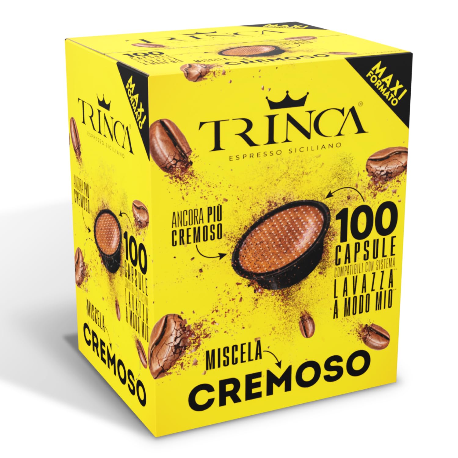 Caffè Trinca - 200 Capsule Compatibili Mio - Miscela Cremoso - Intensità 100% - Caffè Espresso