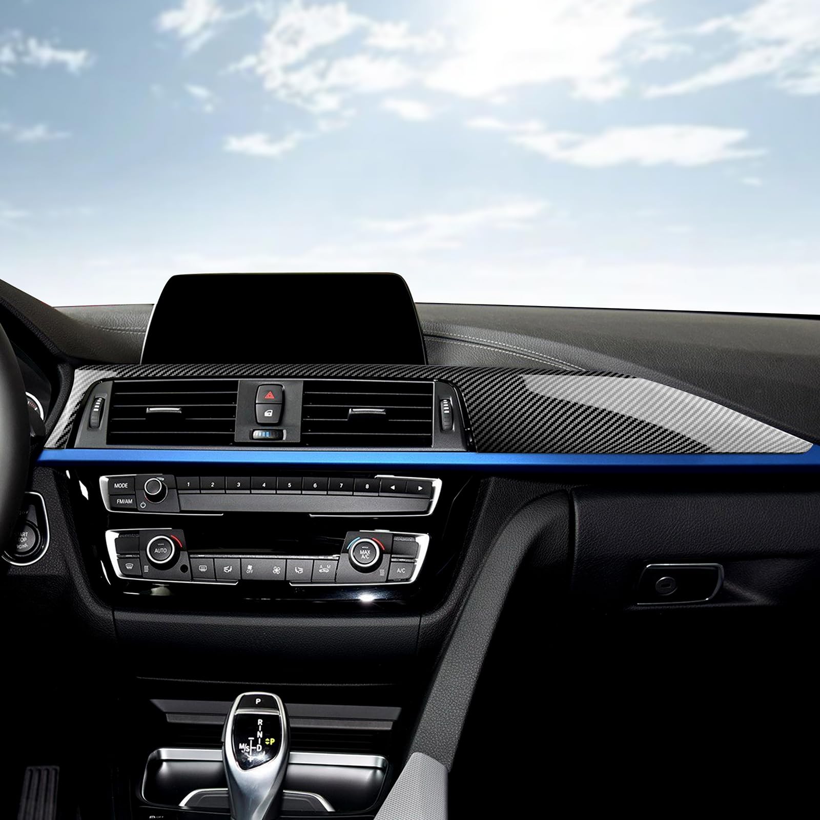 Armaturenbrett-Zierleisten für BMW 3er 2013-2018 ABS Carbon-Optik