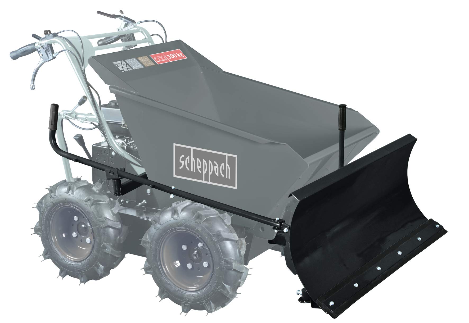 Scheppach Schneeschild Schneeschieber für Dumper DP3000 | 100 x 50 cm | Zubehör für Motorschubkarre Schneeschaufel