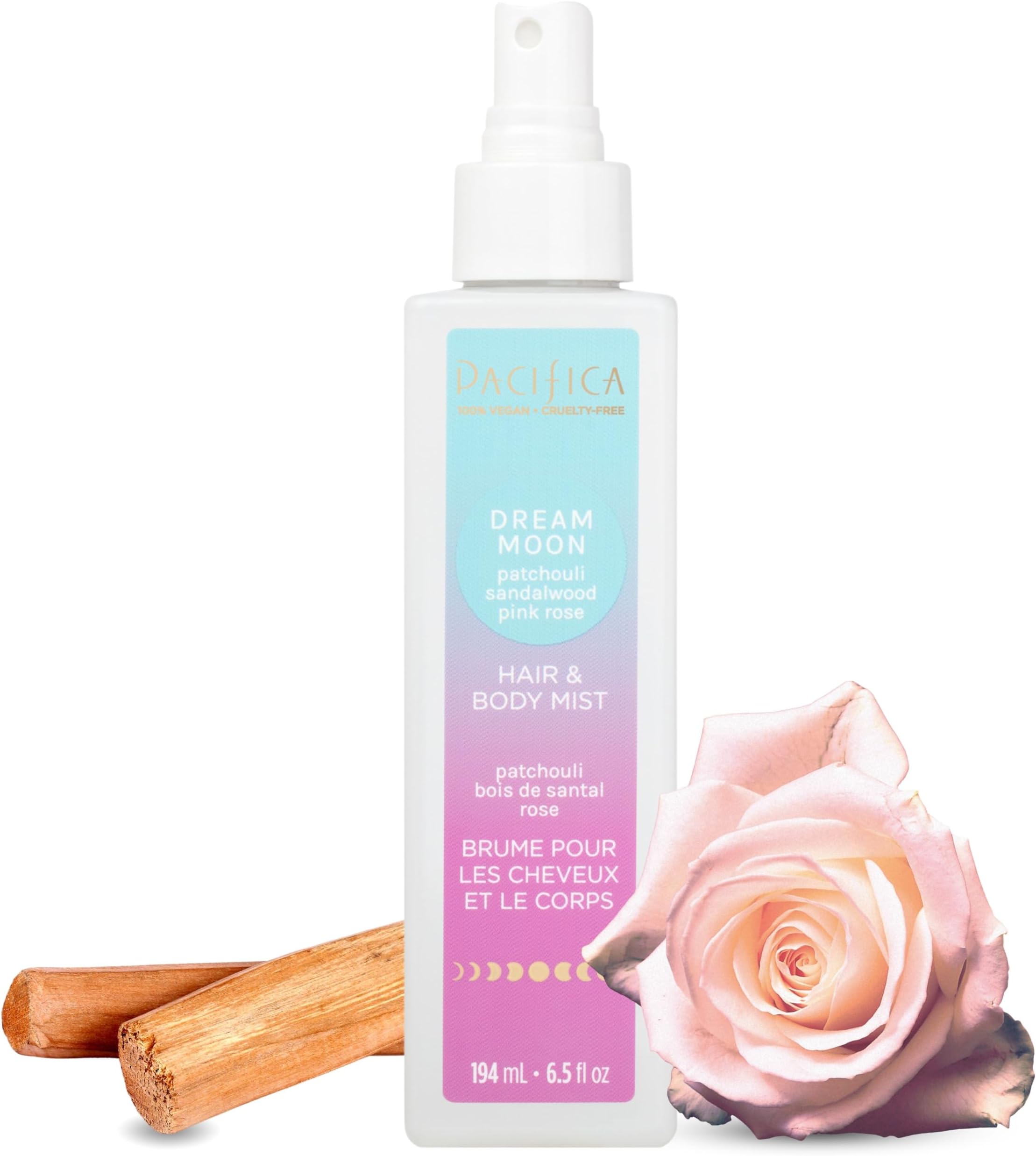 Hair Perfume & Body Fragrance Spray Mist - Dream Moon with Vanilla, Almond & Spices – Alcohol-Free, Vegan & Cruelty-Free, 6.5 oz