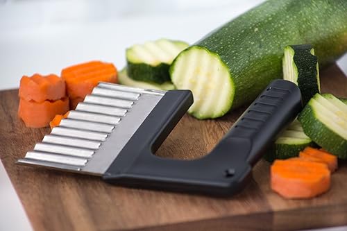 Miniatura 4 de Fox Run Cortador ondulado de verdurasqueso, acero inoxidable, 1 x 4 x 5.25 pulgadas