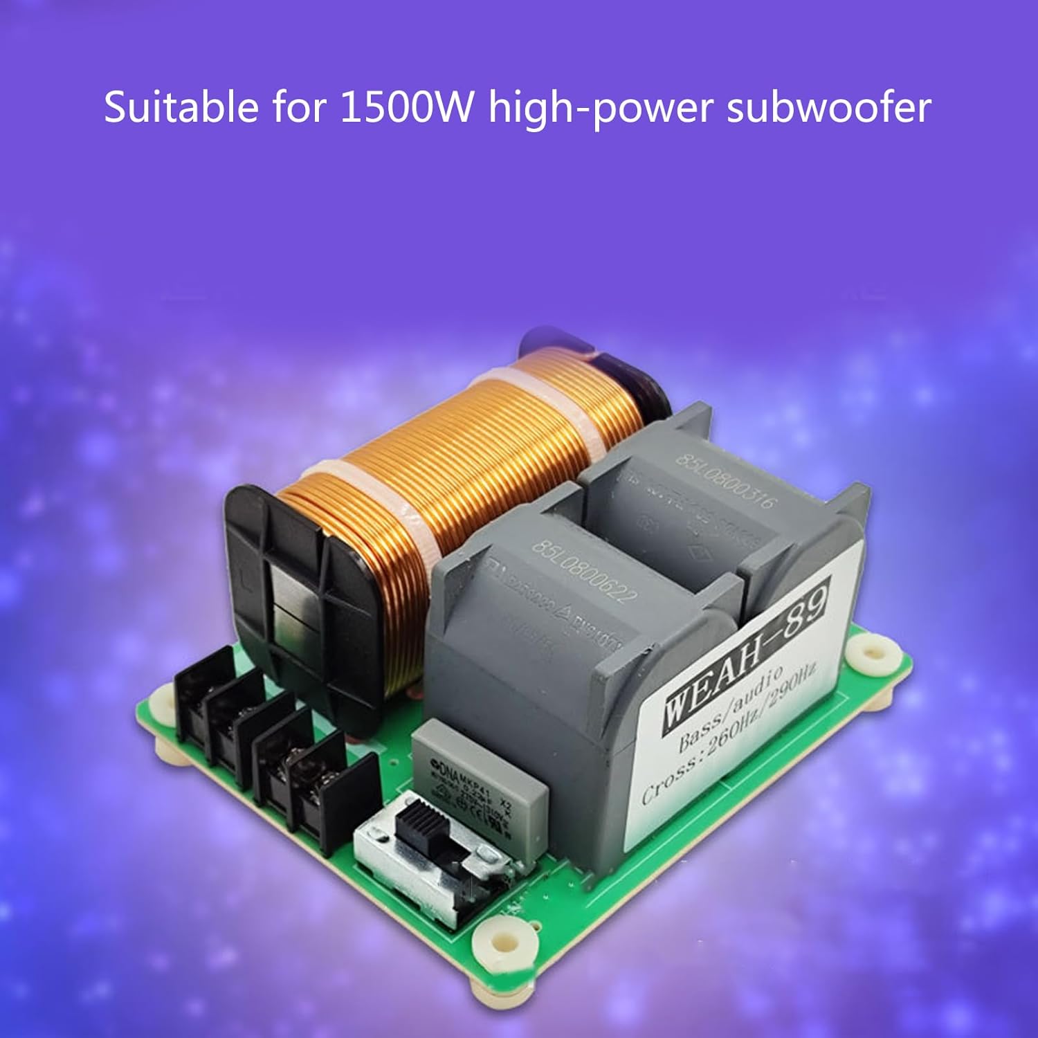 1500W Pure Bass Subwoofer Frequency Distributor Divider Speaker Filter Pure Bass Frequency Divider