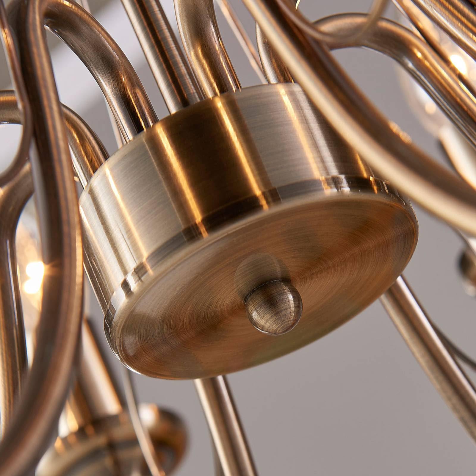 Lindby Kronleuchter Marnia (Retro, Vintage Antik) in Bronze aus Metall (8 flammig E14) - Pendelleuchte Hängelampe Lüster Lampe Deckenleuchte Deckenlampe Wohnzimmerleuchte