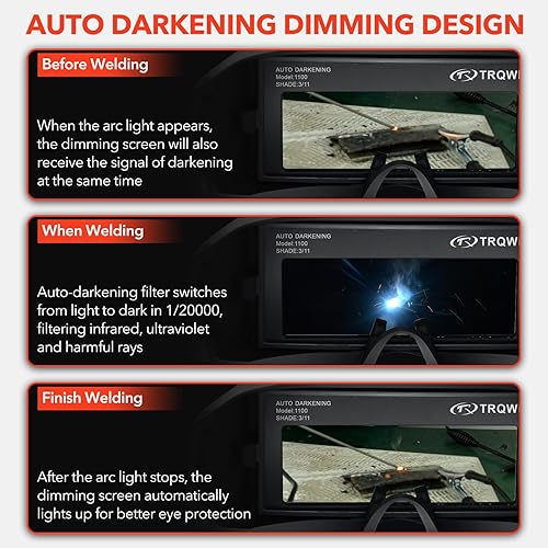 Miniatura 6 de Gafas de soldadura con oscurecimiento automático para hombres, con energía solar, color verdadero, sombra 11, gafas de soldadura, gafas de seguridad