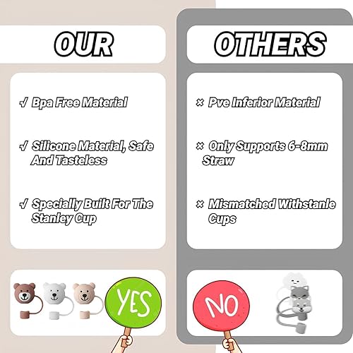 Miniatura 7 de Paquete de 3 fundas de popote para copa Stanley, fundas de popote de silicona reutilizables, cubierta de popote compatible con Stanley de 30 y 40