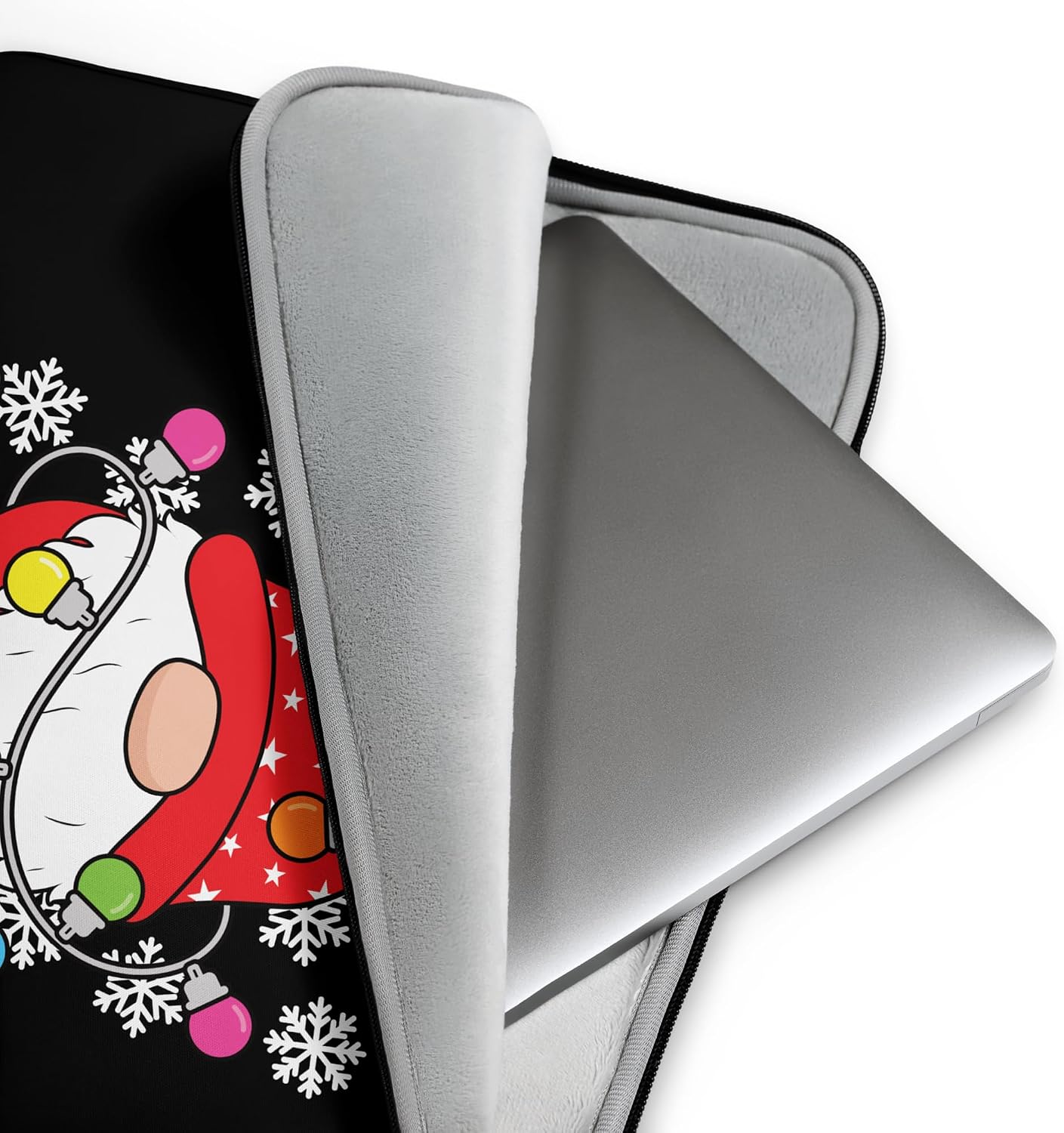 Funny Christmas Gnome Xmas Men Women Kids Graphic Laptop Sleeve image 2