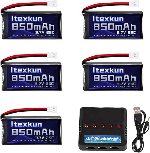 2 unids 3.7 V 850 mAh 20C 902540 batería recargable Lipo con cargador USB para Syma X5 X5C X5SW X5SC Hengqi 905 Cheerson CX-30 Skytech M68 RC