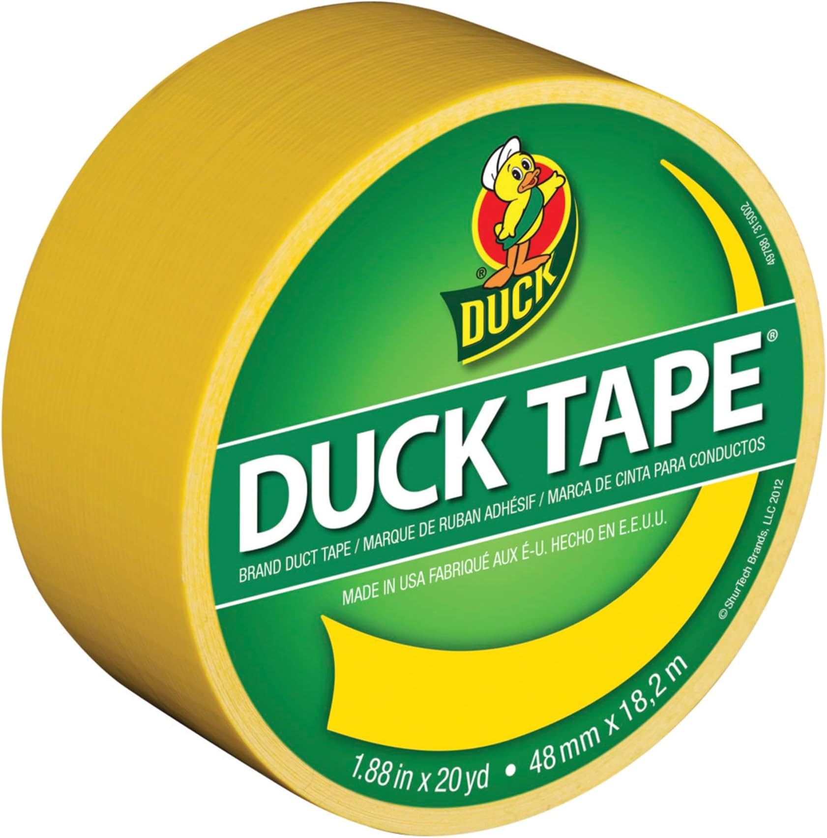 1304966 Tape, Yellow Sunburst, 1.88" x 20 Yards, Single Roll