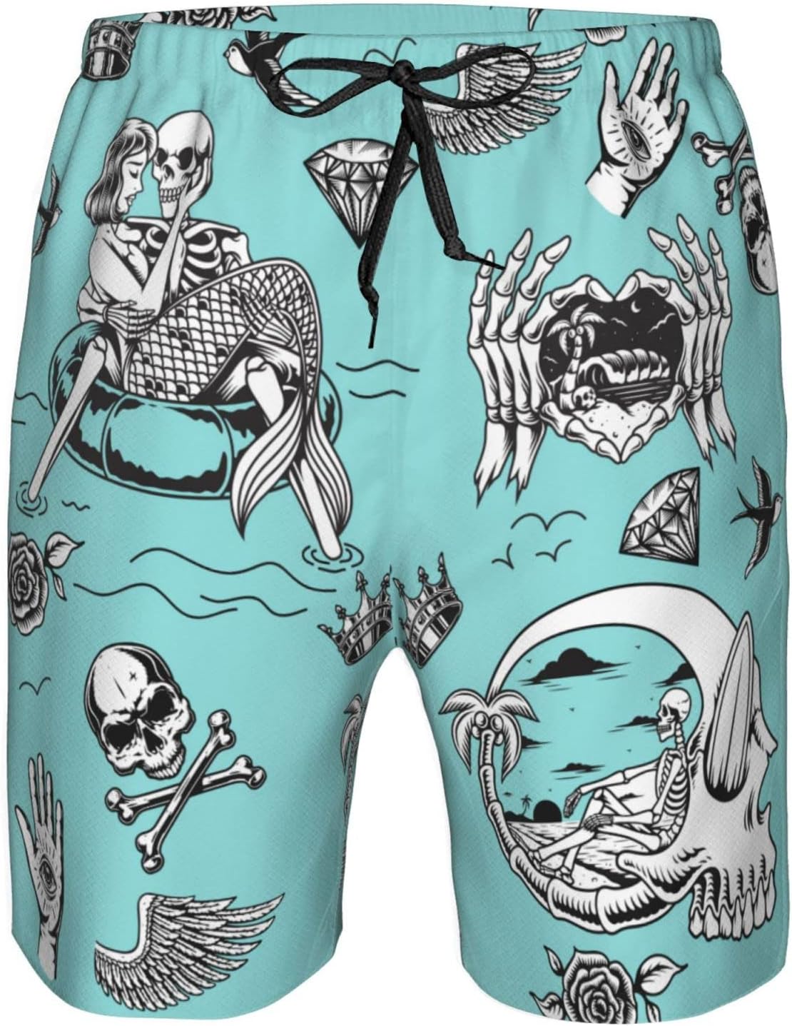 FREEHOTU Men's Swim Trunks Beach Board Shorts Quick Dry Swimwear Sports with Pockets - Image 7