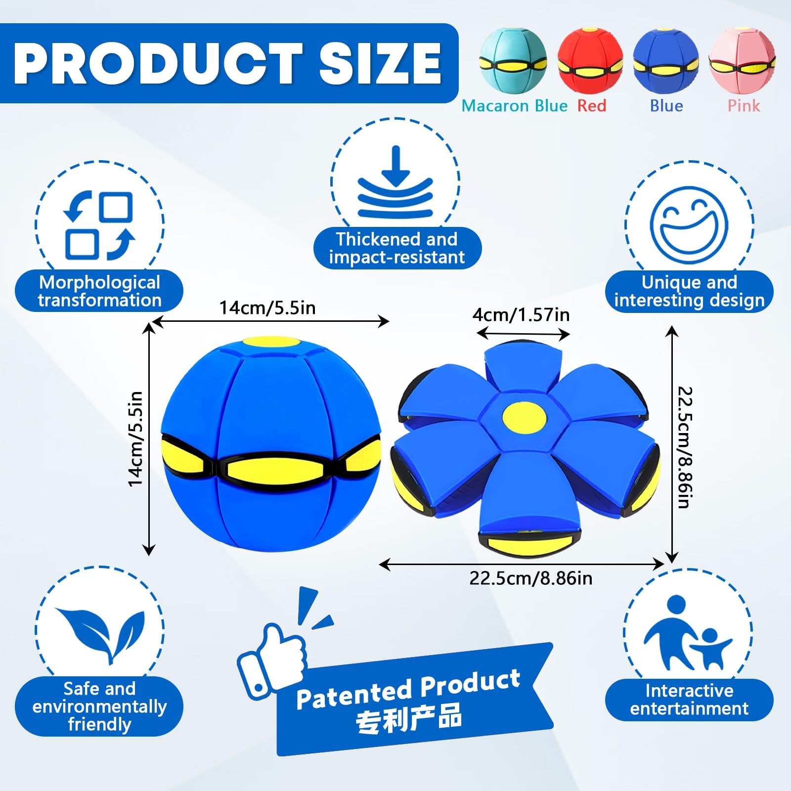 Wsndyjia Magic Bouncing Ball, Bouncy Pop Up Balls, Magical Flying Saucer, Family and Pet Interactive Toys - Image 2