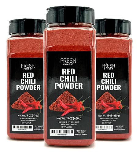 Fresh Finest Polvo de chile rojo Chile en polvo con rico sabor Chile picante en polvo finamente molido para una amplia gama de platos Chile en