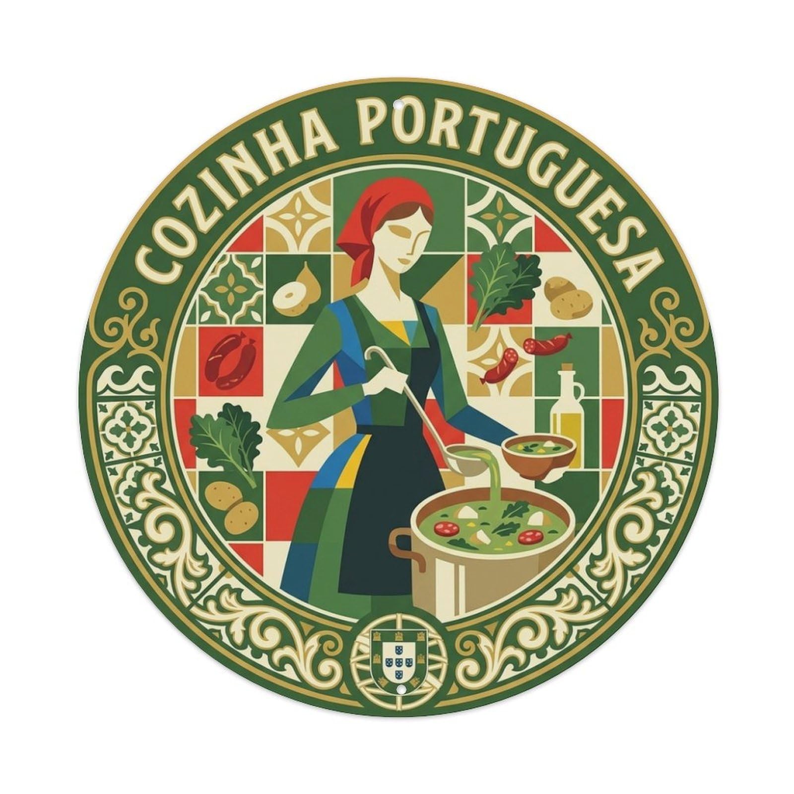 Portuguese Cuisine Travel Food Caldo Verde Metal Tin Sign