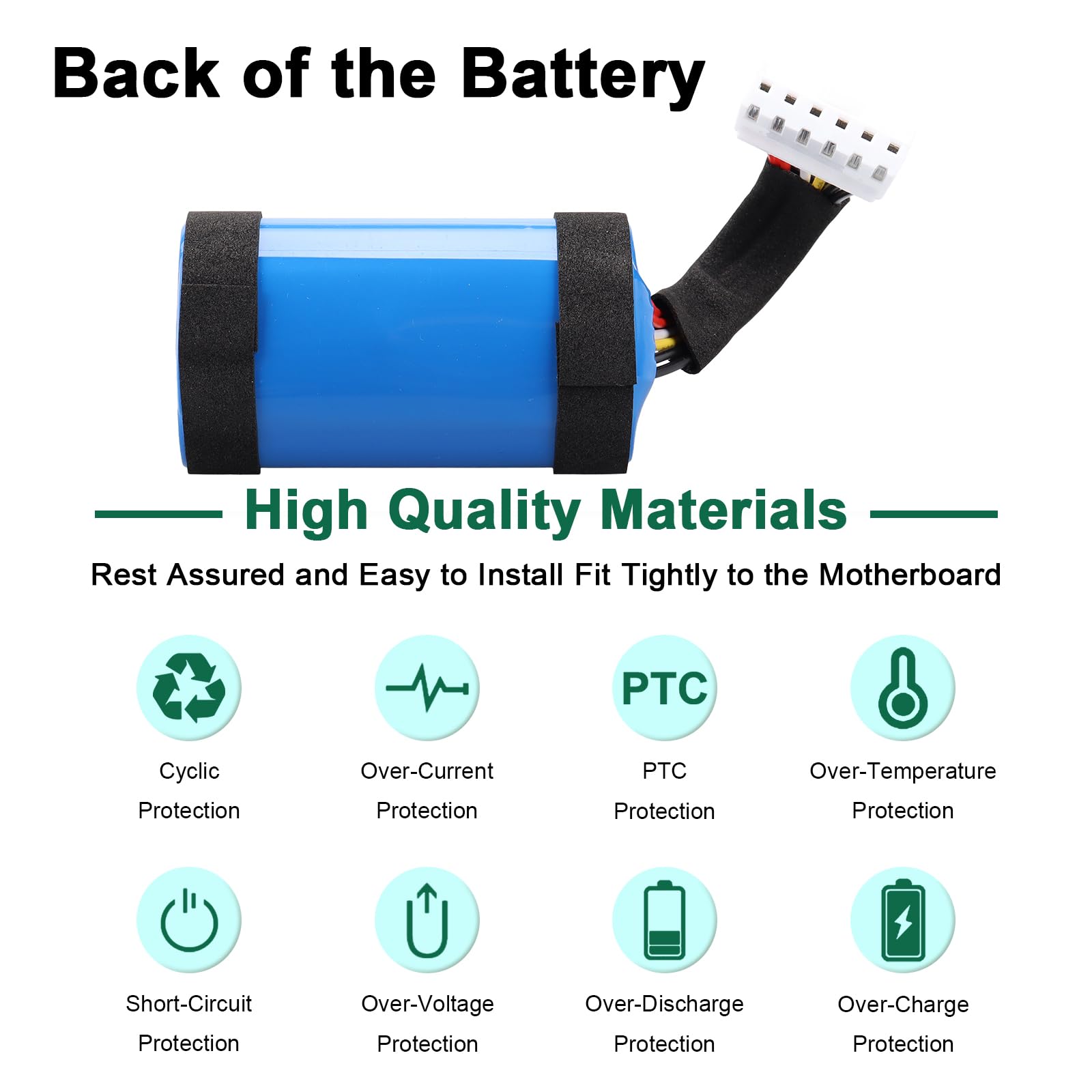 7800mAh Batería Compatible con JBL Charge 4, JBL Charge 4J, JBL Charge 4BLK Speaker Batería de Repuesto