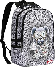 Graffiti Backpack, Designer Laptop Backpack for 15.6 Inch Work,Water Resistant Backpack Computer Bag (CashBear)