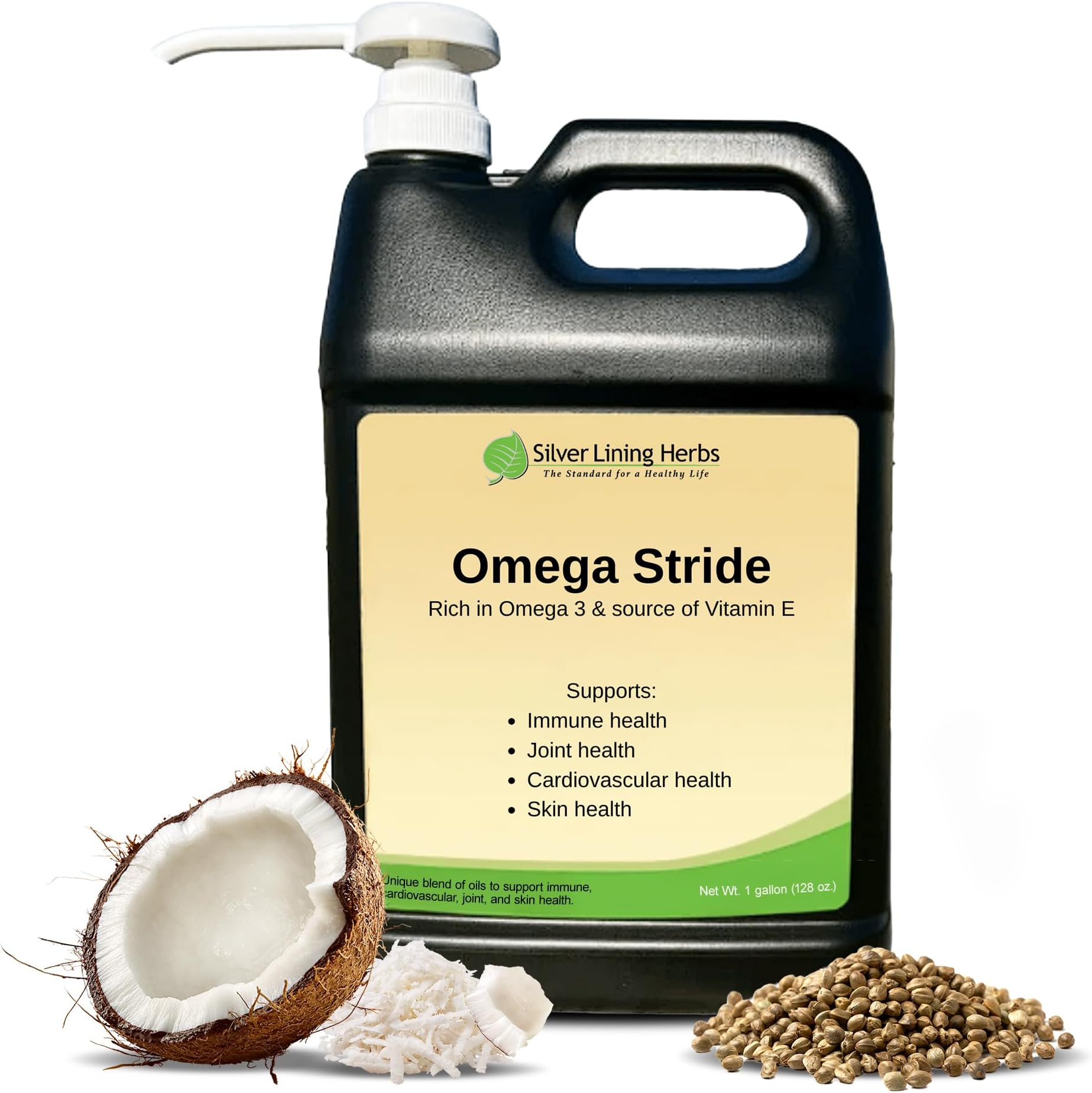 - Silver Lining Herbs Omega Stride - Horse Supplements for Joint Support, Immune System & Cardiovascular Health - Rich Source of Omega 3, Vitamin E & Essential Oil for Horses - 1 Gallon