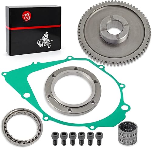 Miniatura 2 de Embrague de arranque+rodamiento unidireccional+kit de engranajes tensores para Yamaha 1987-2014 Raptor Warrior Big Bear Moto 4 350 YFM350 1994-1998
