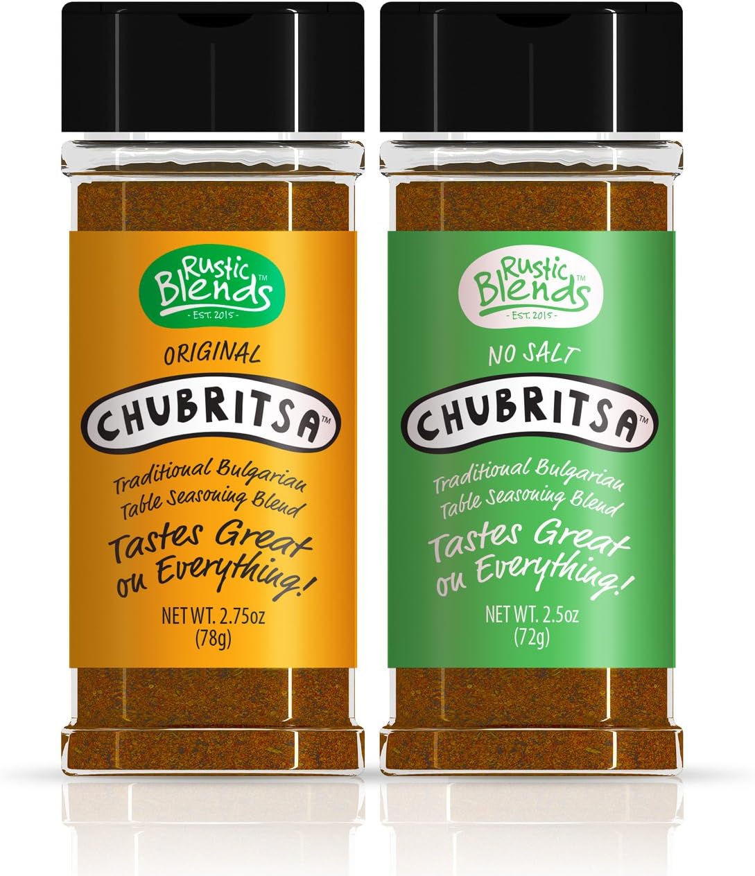 Chubritsa - Table Seasoning Blend (Original + No Salt, 2 Bottles)
