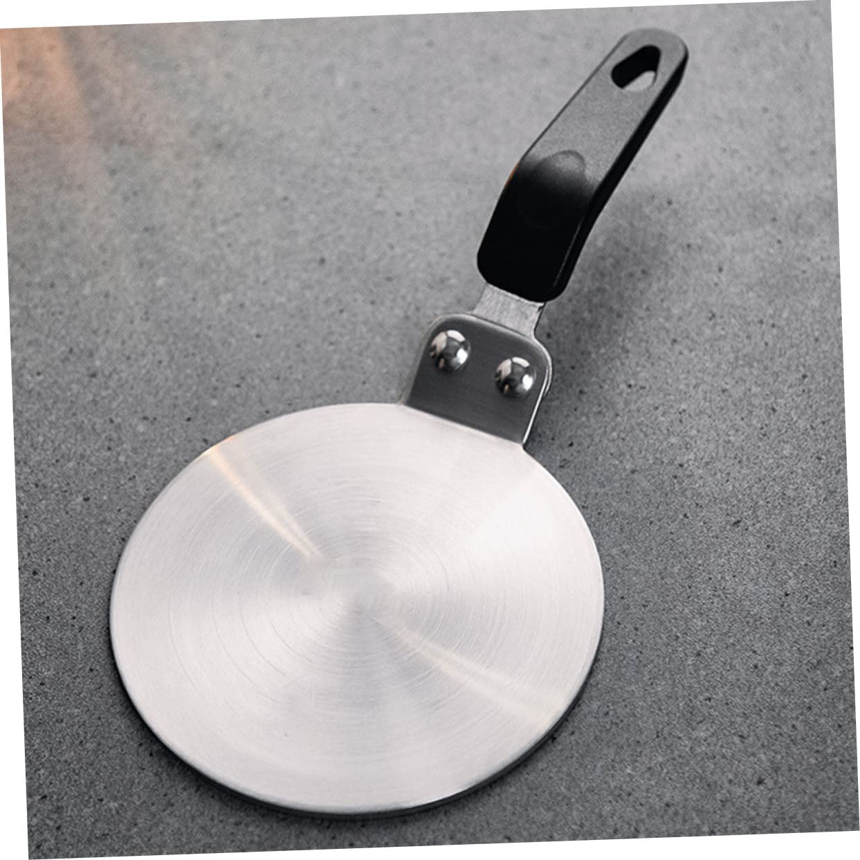 LABRIMP Placa Difusora de Inducción de Acero Inoxidable, Adaptador Redondo para Cafetera, Distribución Uniforme del Calor, Uso en Cocina y Gas