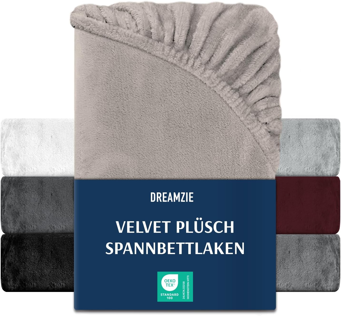 Hoeslaken Perkalkatoen 80 Draden/cm² - 180 X 200 Cm - Hoogte 30 Cm Taupe Agami Van Palacio