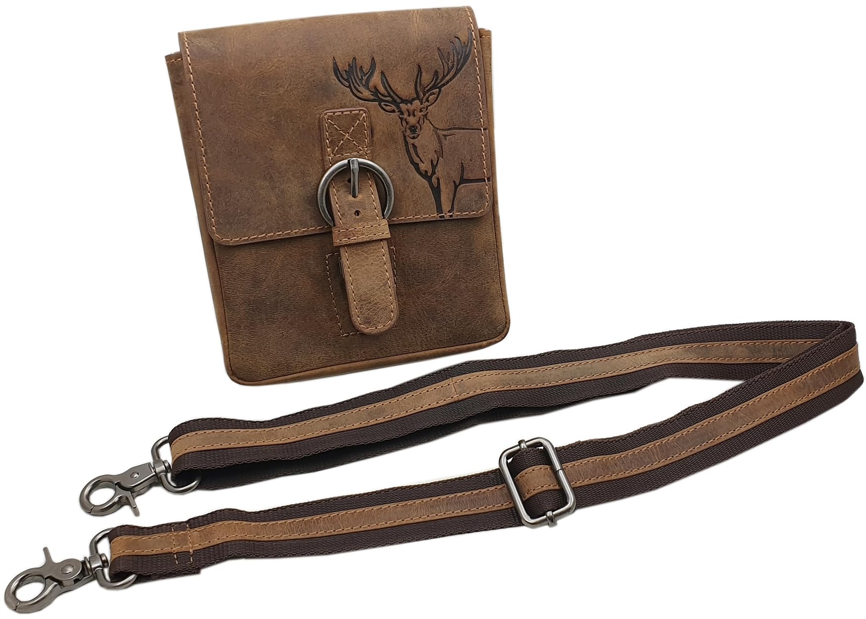 myledershop Büffel-Vollleder Handtasche (Modell 1 / Hochformat)