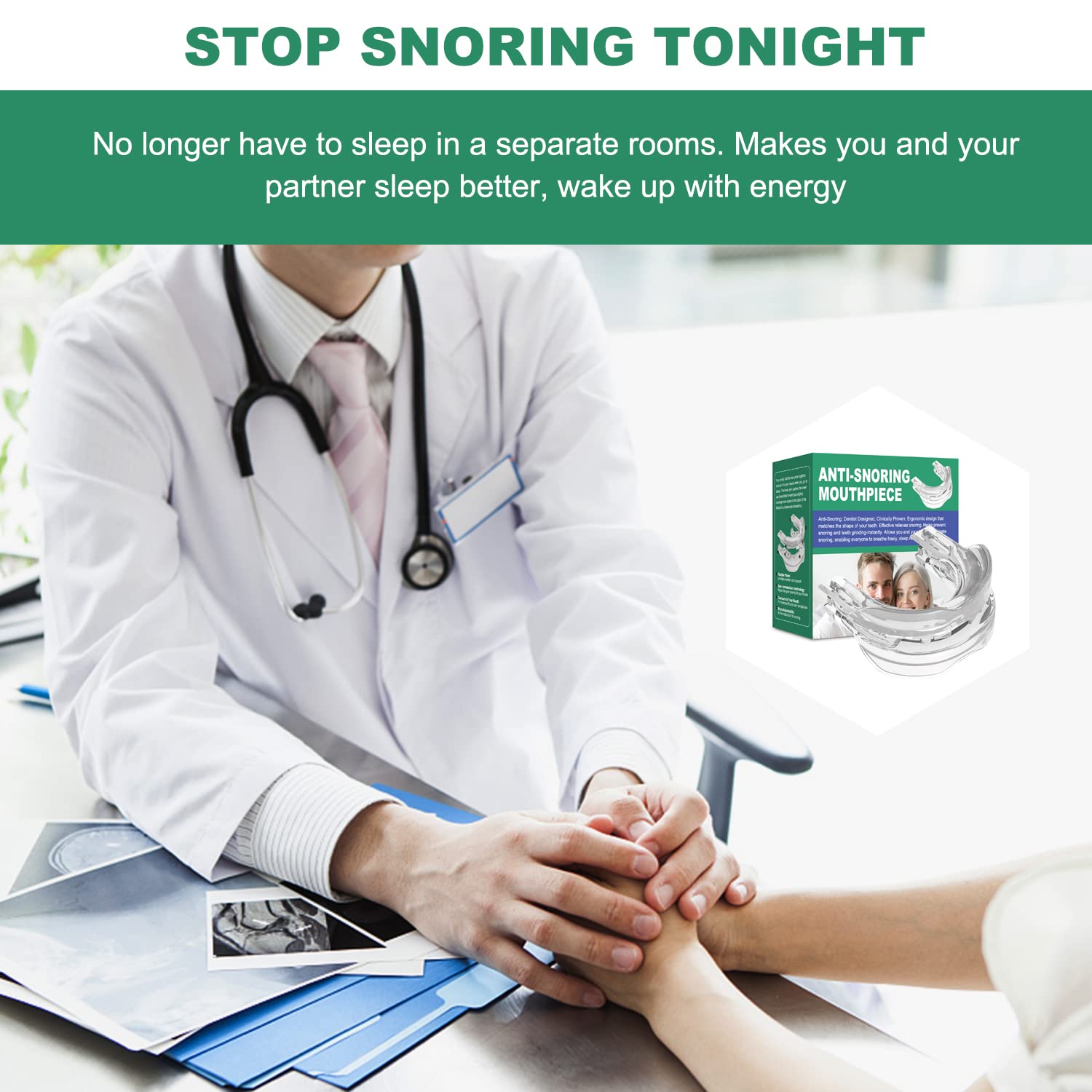 anti-snore device snoring solution mouthpiece anti-snoring mouth guard for men and women sleep-ma11