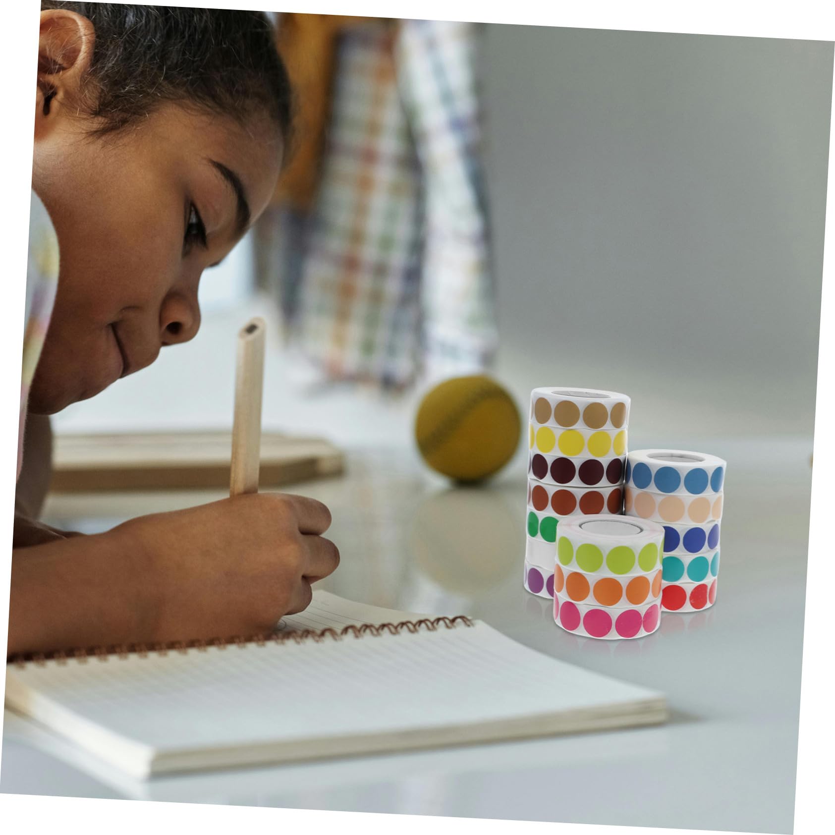 15 pièces Étiquettes Autocollantes Rondes Adhésives Gommettes Codage Couleur Multiusage pour École Maison et Bureau Repositionnables et Faciles à Enlever