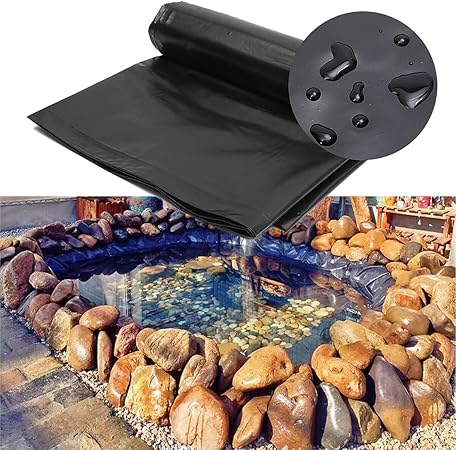 Image GLZXMQBP HDPE Pond Liner, Black Garden Pond Tarpaulin, Pond Tarpaulin Garden Pool Membrane for Reservoir River Slope Waterfalls, Rubber Swimming Pond Film Pond Underlay,49ft×49ft(15m×15m) Image GLZXMQBP HDPE Pond Liner, Black Garden Pond Tarpaulin, Pond Tarpaulin Garden Pool Membrane for Reservoir River Slope Waterfalls, Rubber Swimming Pond Film Pond Underlay,49ft×49ft(15m×15m)