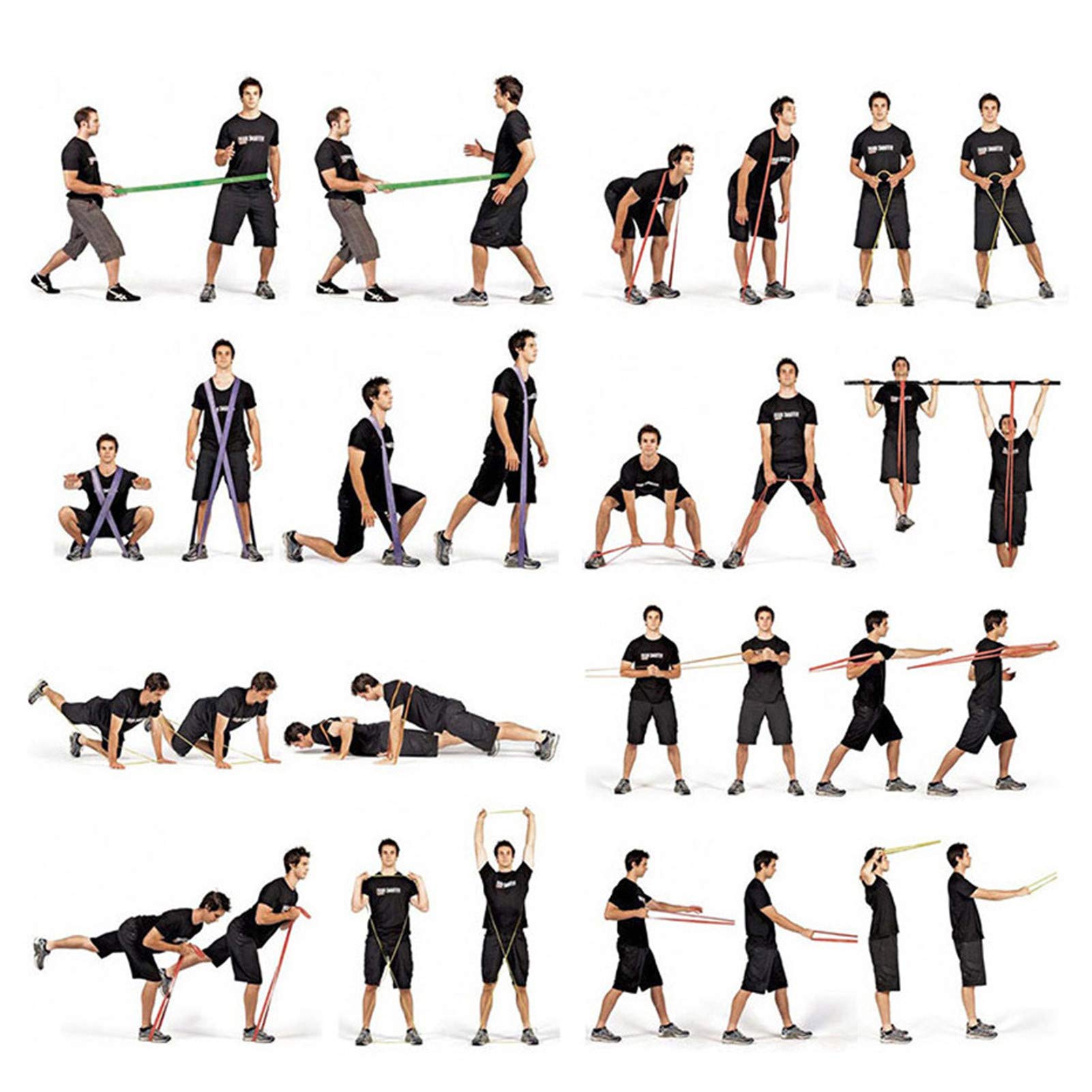 Pull Up Bande, Fasce Da Fitness Pull-Up, Bande Di Resistenza Pull Up, Loop Bands Set Per Stretching, Esercizio Pull Up Loop Bands, Stretching, Allenamento